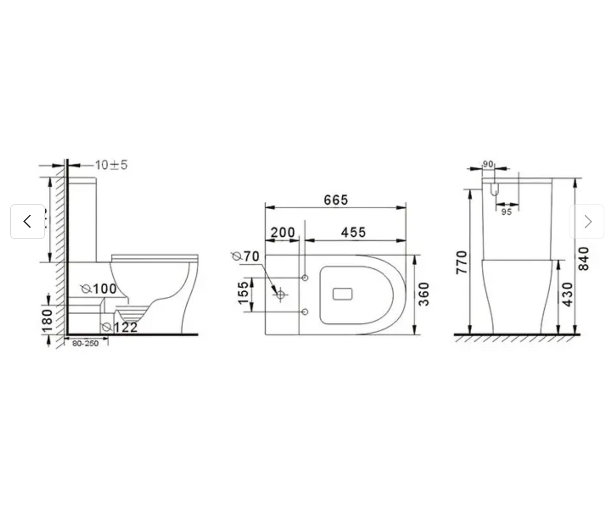 Kai Tornado Quiet/Silent Flush Back To Wall Toilet Suite