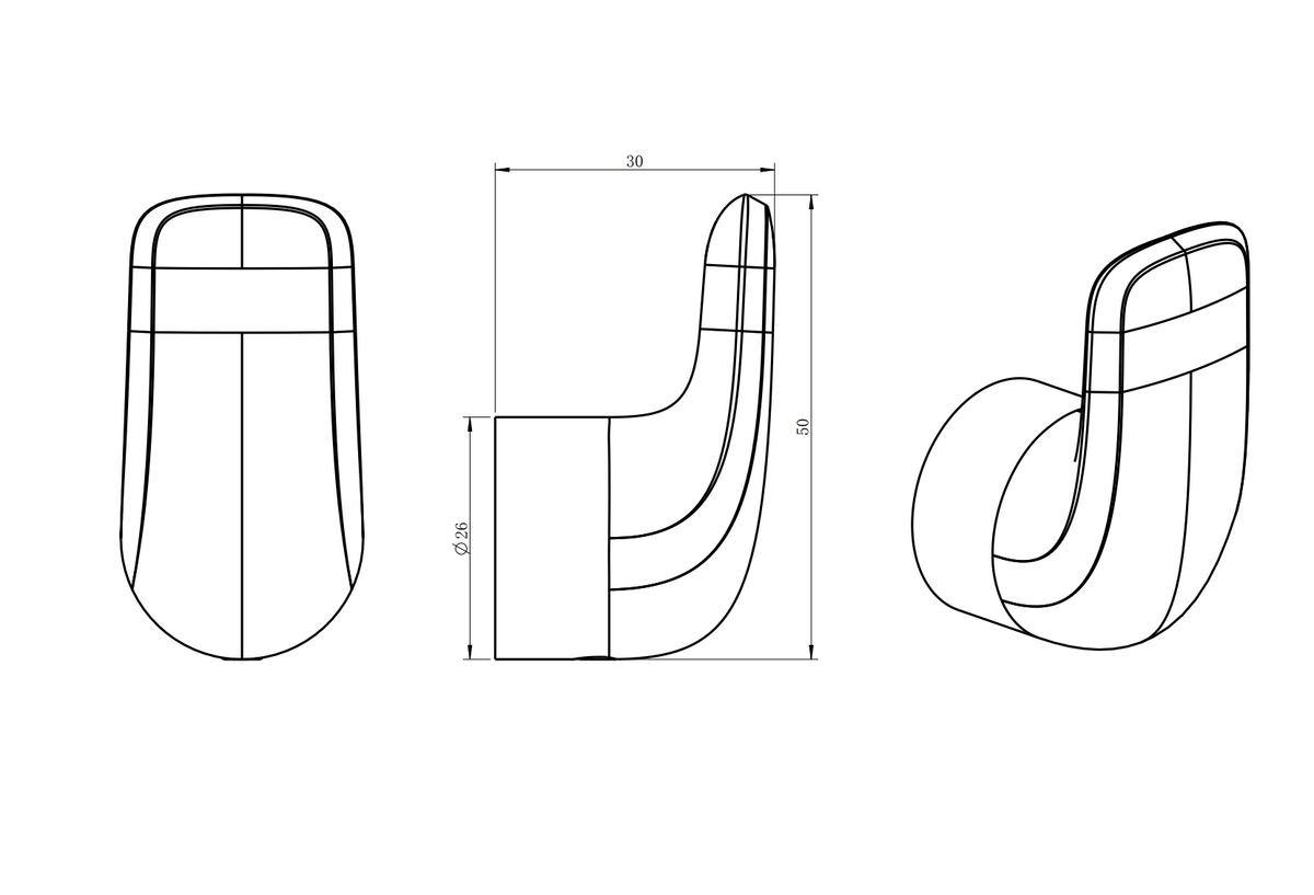 Berlin - Chrome Robe Hook