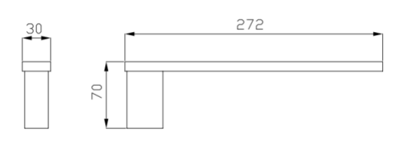 Piazza Chrome Towel Bar