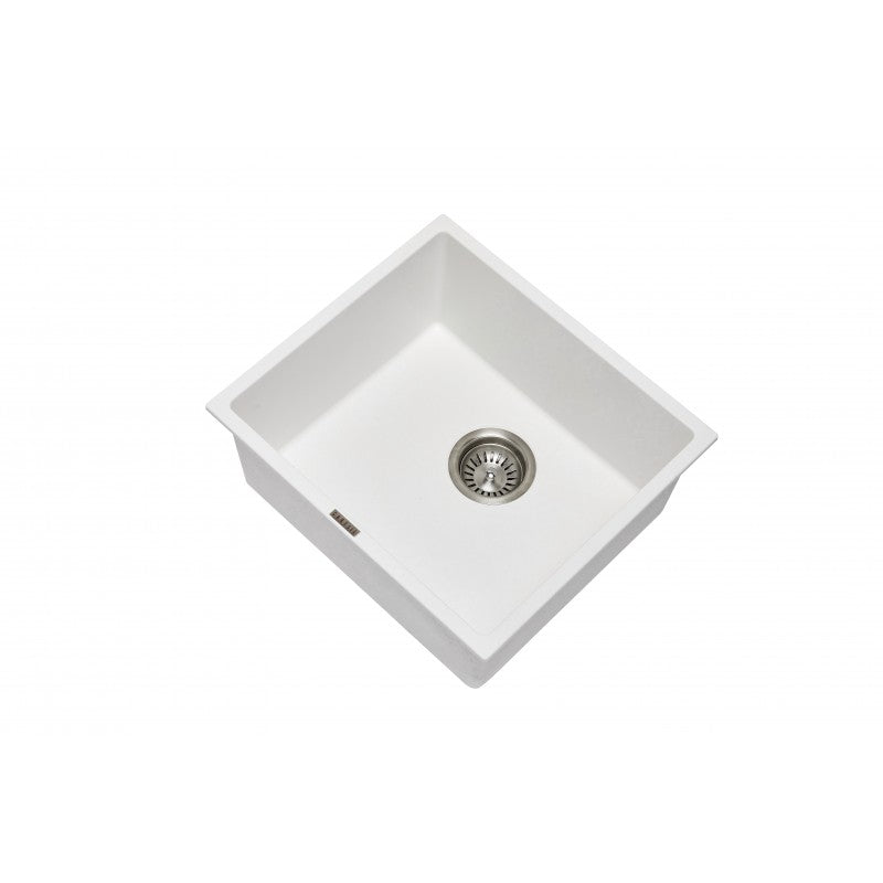 Carysil | 457 Magic Salsa White Granite Kitchen Sink - Acqua Bathrooms