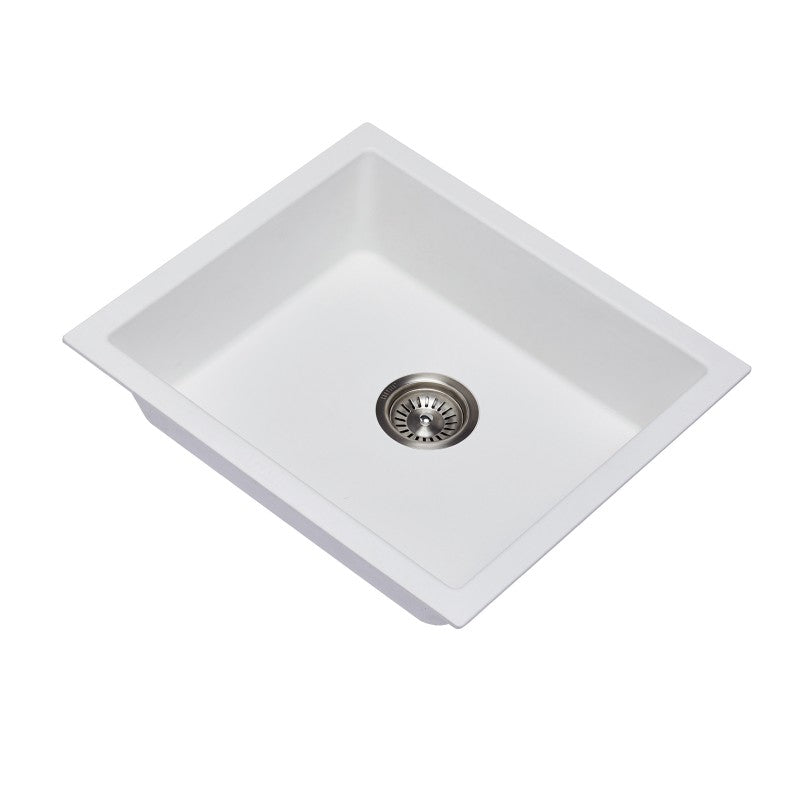 Carysil | 533 Salsa White Granite Kitchen Sink - Acqua Bathrooms