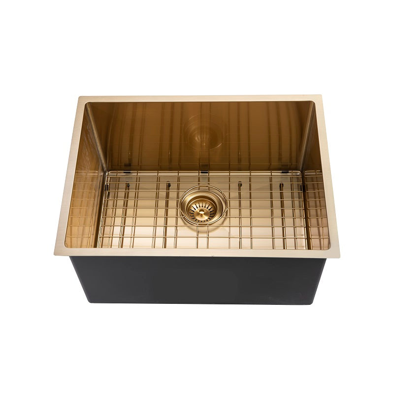 Brushed Gold 600 x 450 x 230mm Kitchen Sink - Acqua Bathrooms