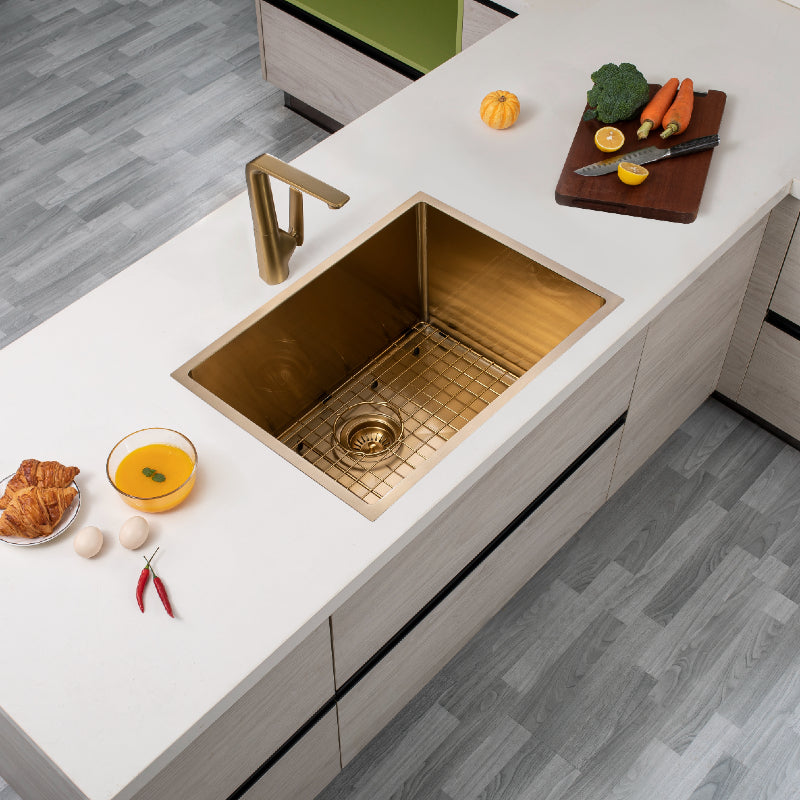 Brushed Gold 600 x 450 x 230mm Kitchen Sink - Acqua Bathrooms