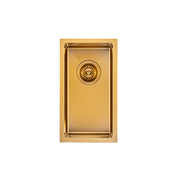 Brushed Gold 250 x 450 x 215mm Kitchen Sink - Acqua Bathrooms