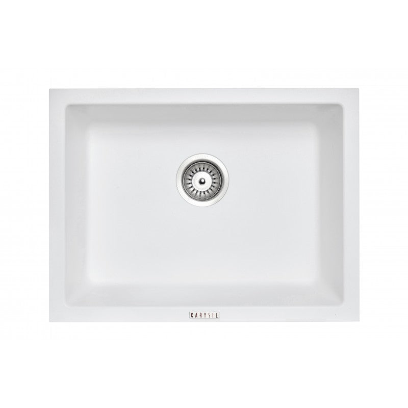 Carysil | 610 Big Bowl White Granite Kitchen Sink - Acqua Bathrooms