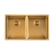 Brushed Gold 770 x 450 x 215mm Kitchen Sink - Acqua Bathrooms
