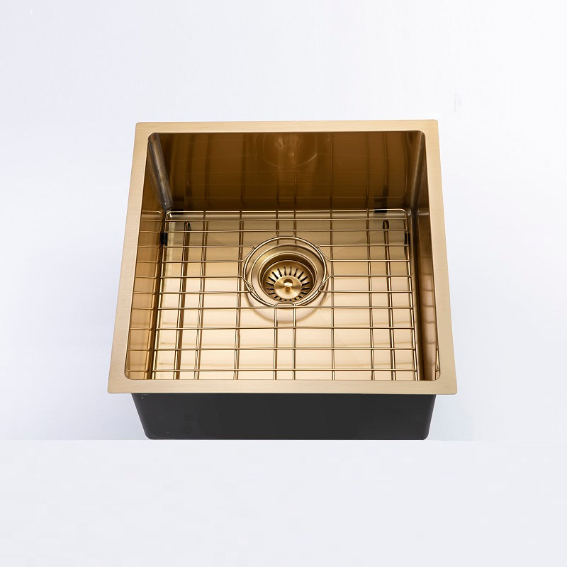 Brushed Gold 440 x 440 x 205mm Kitchen Sink - Acqua Bathrooms