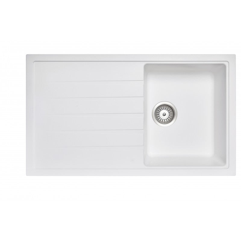 Carysil | 860 Vivaldi White Granite Kitchen Sink - Acqua Bathrooms
