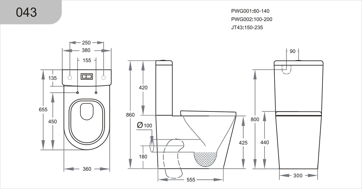 Sylea Tornado Rimless Toilet Suite Dual Flush