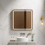 Brsuhed Nickel Frame Venus 600mm / 750mm / 1200mm LED Rectangular Mirror