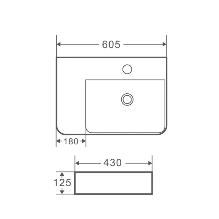Vento Wall-Hung Rectangular Basin