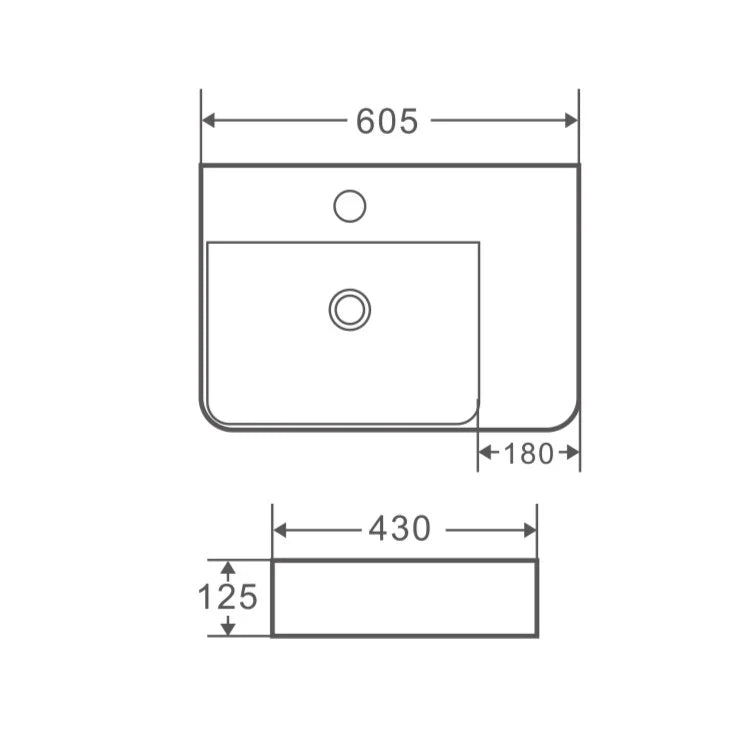 Vento Wall-Hung Rectangular Basin