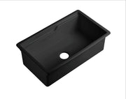 Vorona 813mm Matte Black Fireclay Inset/Undermount Sink