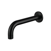 Miro Round Matte Black Bath Spout 200mm