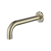 Miro Round Brushed Nickel Bath Spout 200mm