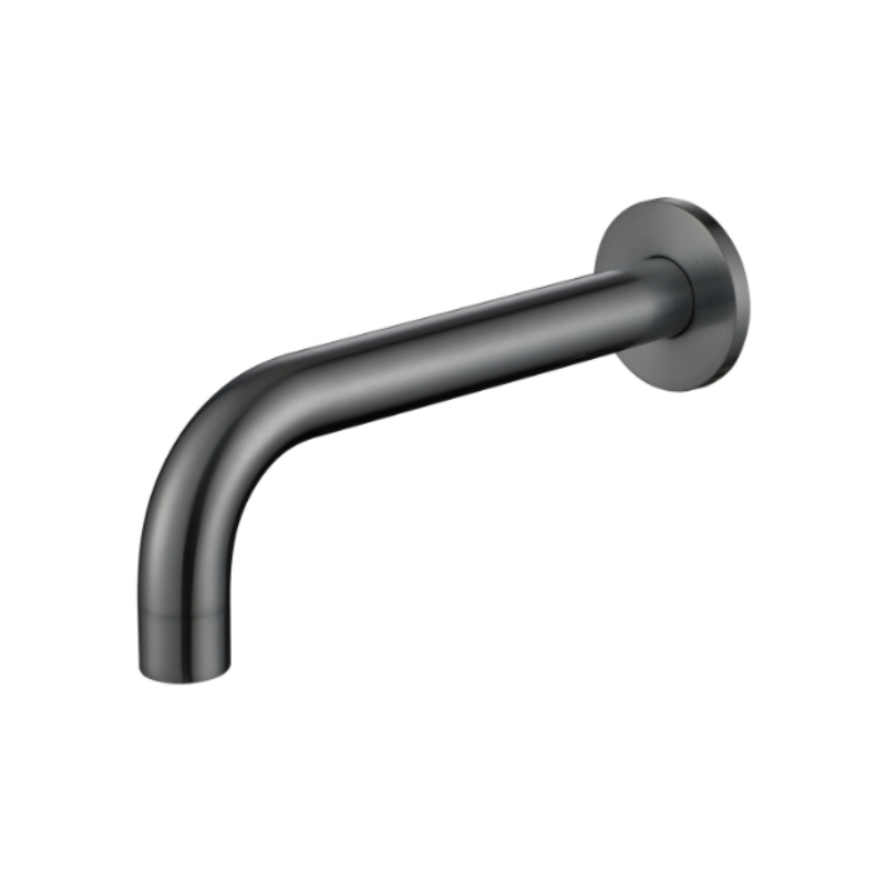 Miro Round Gunmetal Bath Spout 200mm