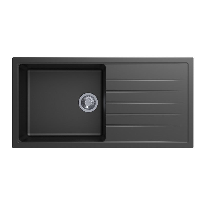 Carysil | 1000 Vivaldi Black Granite Kitchen Sink - Acqua Bathrooms