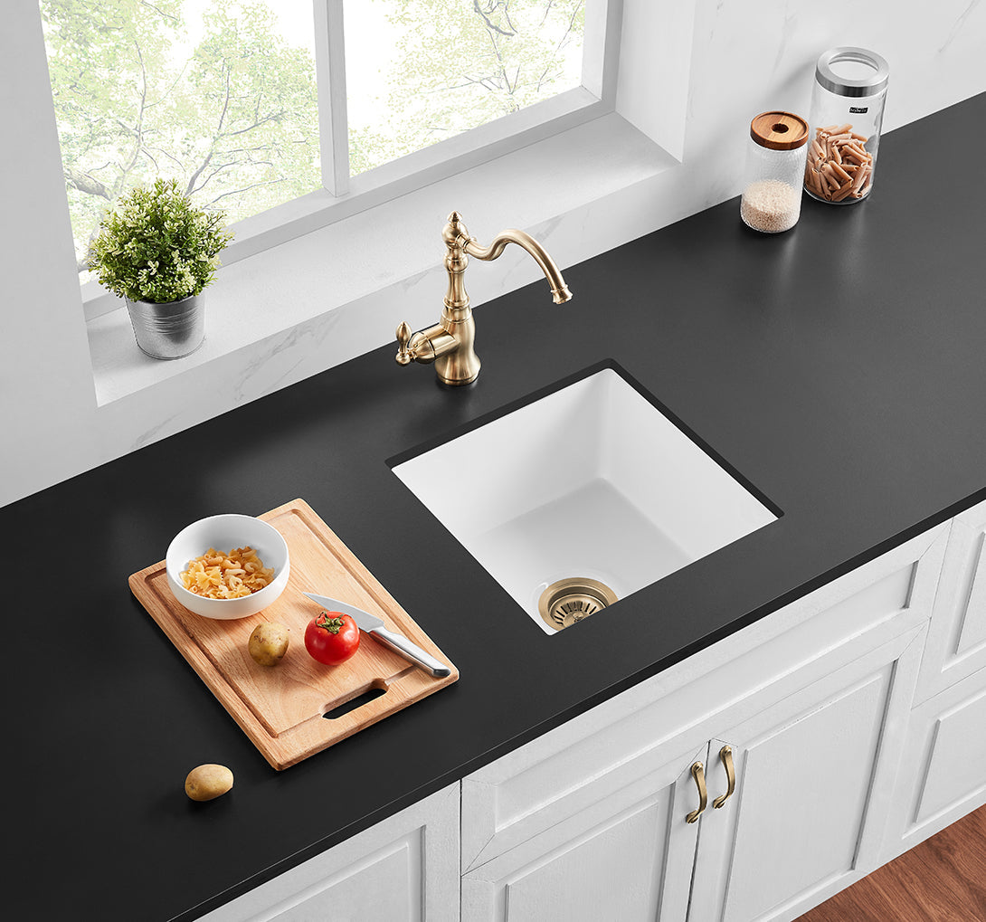 Camden 457mm Fireclay Sink Gloss White