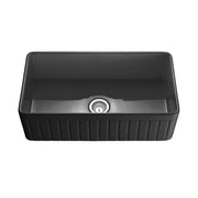 828 x 457mm Greenwich Matte Black Fire clay Farmhouse Sink