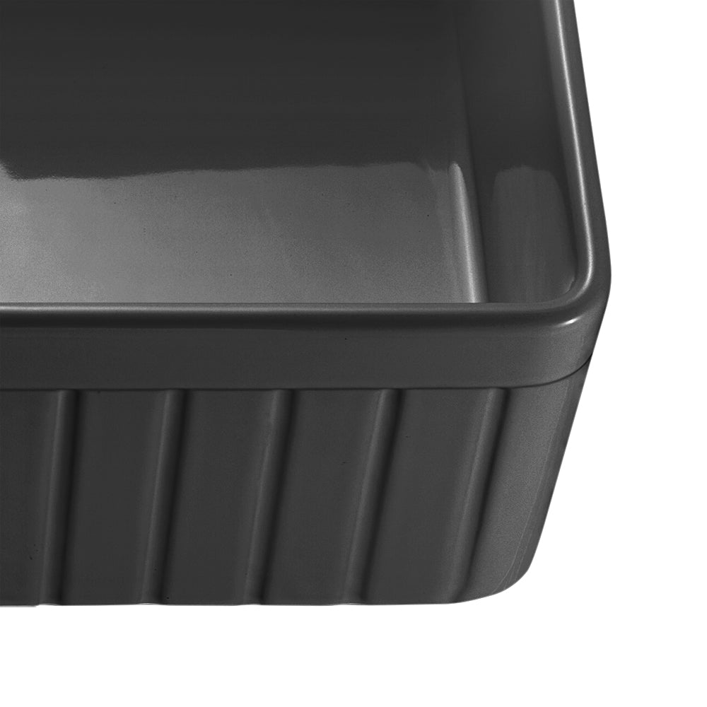 828 x 457mm Greenwich Matte Black Fire clay Farmhouse Sink