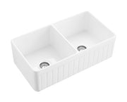 828x 457mm Greenwich Gloss White Fire clay Farmhouse Sink
