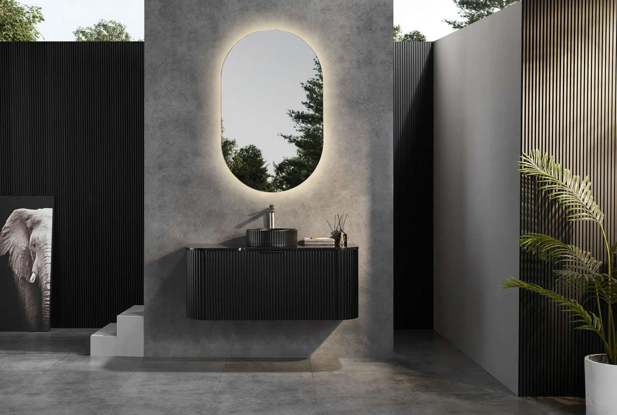 Avalon 1200mm Matte Black Single Bowl Wall-hung PVC Cabinet