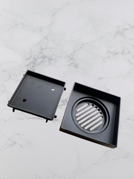 100mm Black Tile Insert Smart Floor Waste