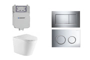 Zara Rimless In Wall Cistern Floor Pan Toilet Suite Package