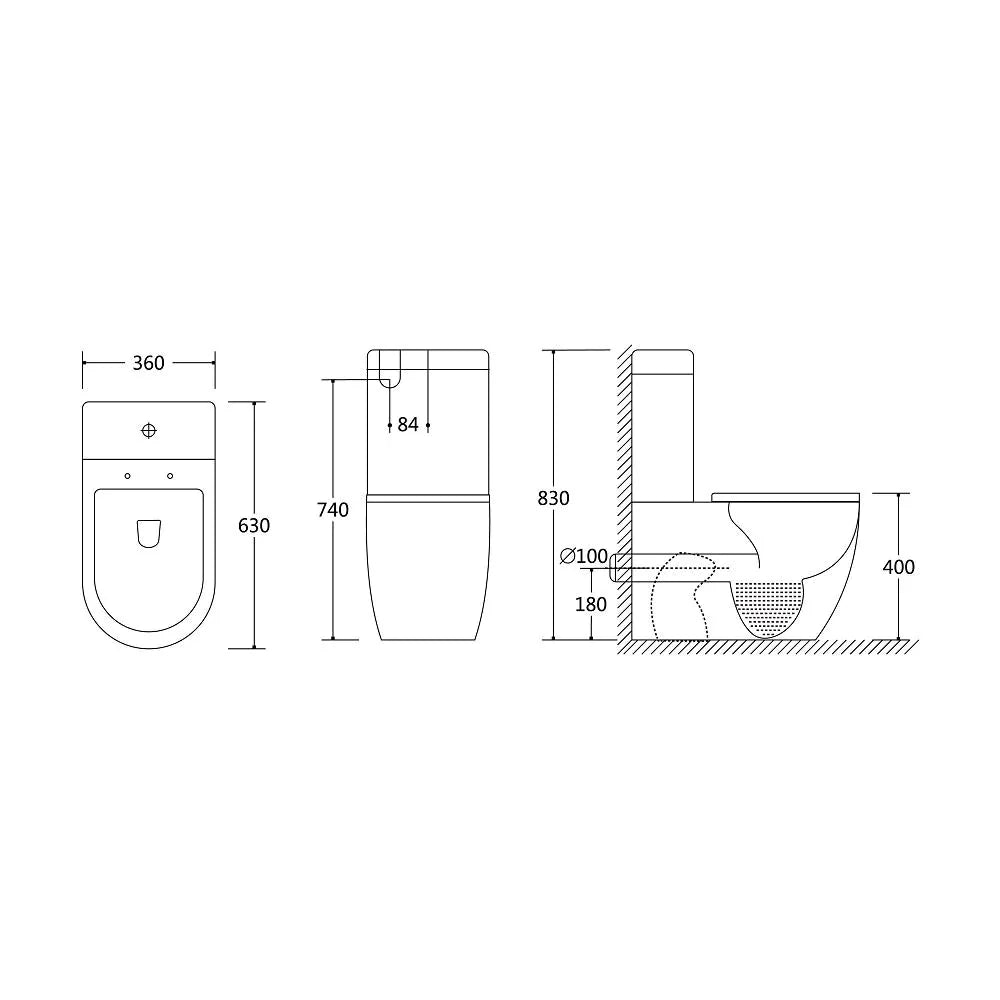 Rola Short Projection Toilet Suite