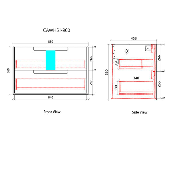 Moreno 900mm Wall Hung