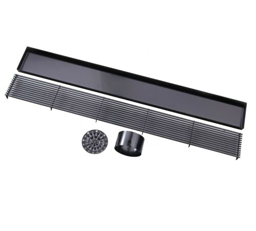 1800 mm | Black DIY Grill Stainless steel 304 Modern Design Linear Floor Waste Drain