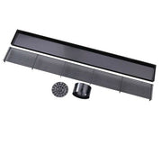 Black Centre Grill Linear Waste Drain | 1000 mm