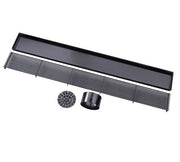 1200 mm | Black DIY Grill Stainless steel 304 Modern Design Linear Floor Waste Drain