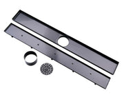 800mm Matte Black Centre Tile Insert Stainless steel 304 Smart Linear Waste Drain