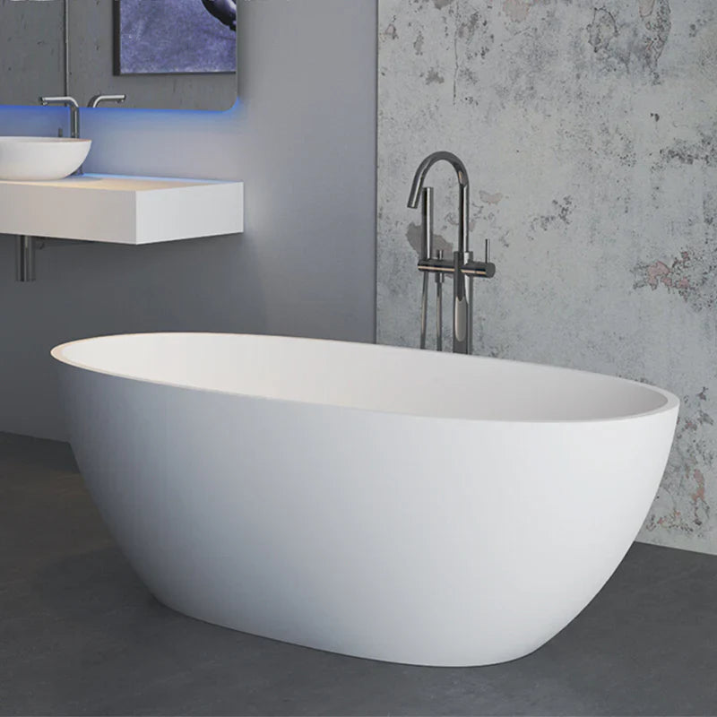 Stella 1700mm Matte White Round Freestanding Bathtub