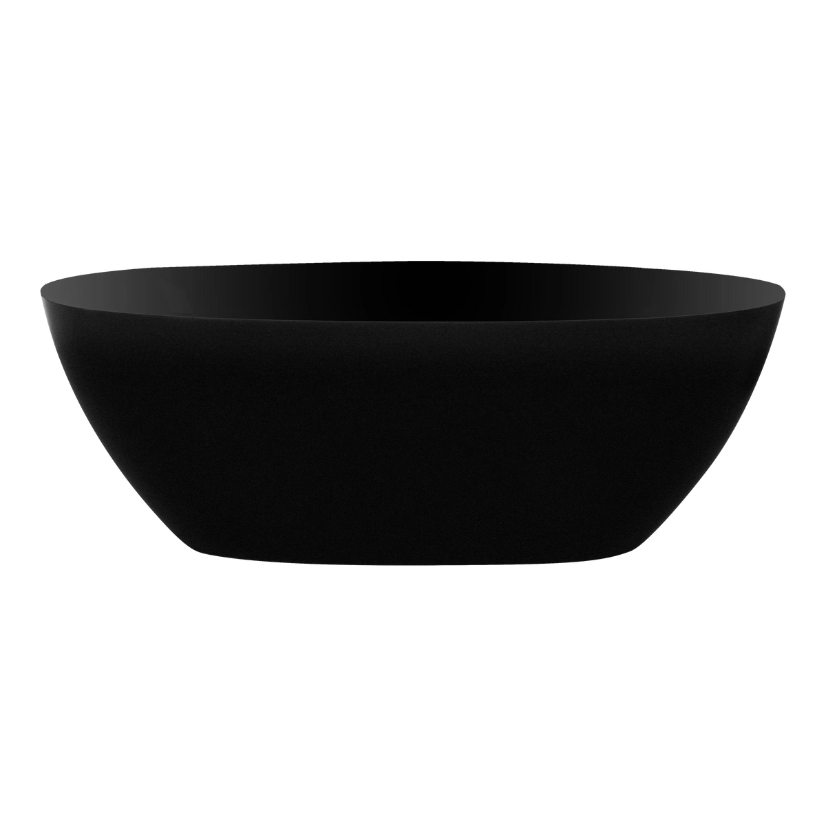 Stella 1500mm Matte Black Round Freestanding Bathtub